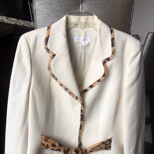 Animal Print Blazer and Skirt